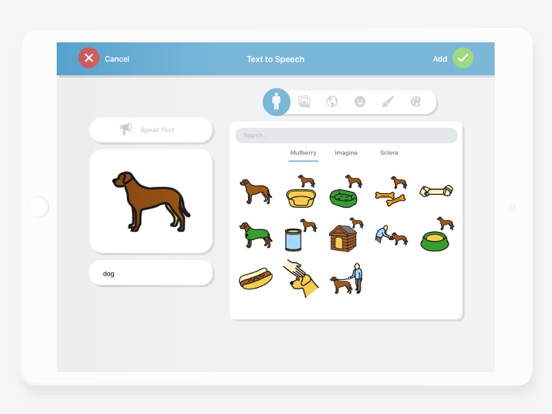 ElineSpeaks - AAC speech app iPad screenshot 5 - Medical app