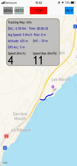 Game screenshot GPS tracking, Speed, Distance mod apk