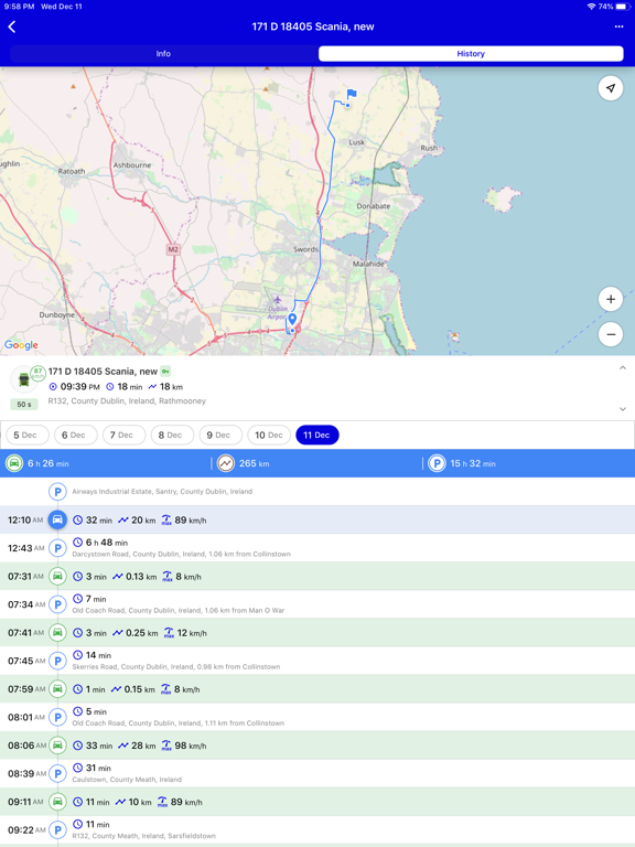 Smarttrackfleet iPad screenshot