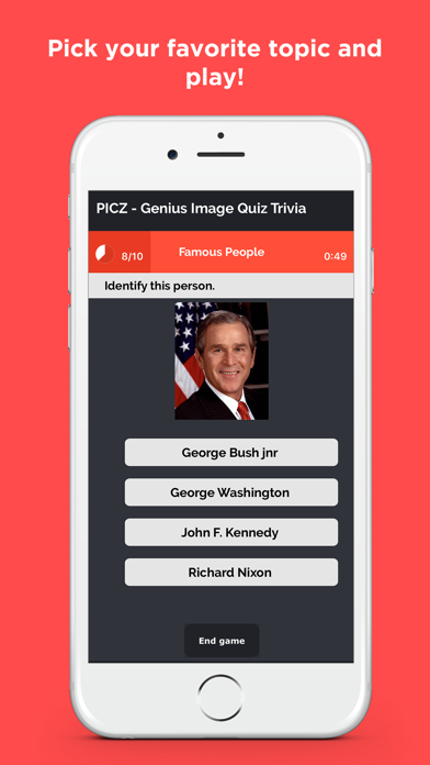 PICZ -Genius Image Quiz Trivia Screenshot