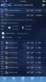 cbs 6 richmond, va. weather iphone screenshot 2