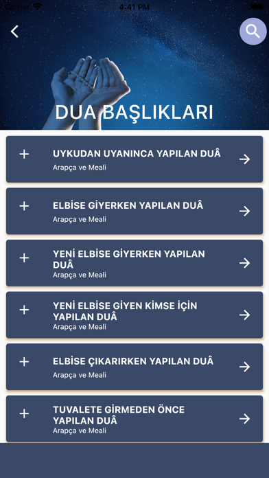 Yeni Günlük Dualar ve Zikirler Screenshot