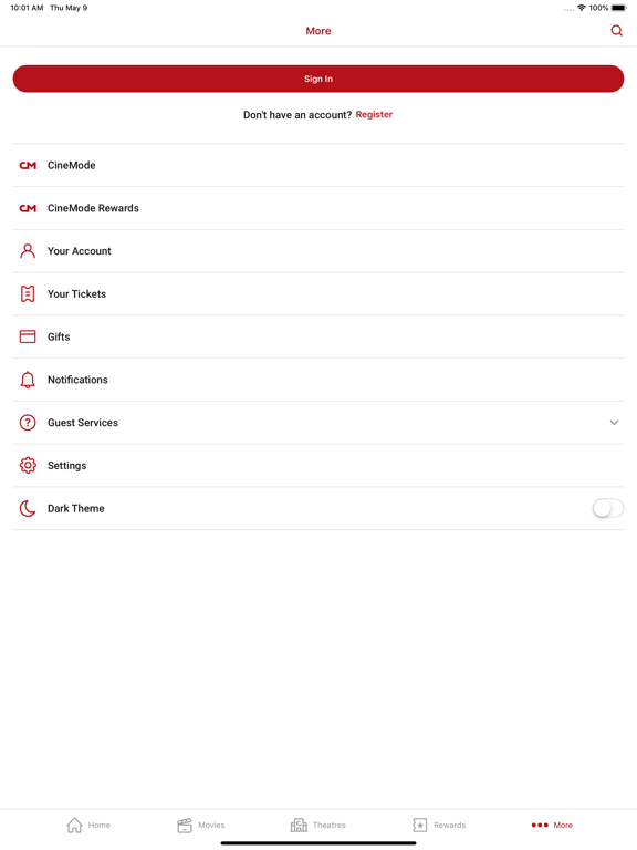 Cinemark Theatres iPad screenshot 4 - Entertainment app