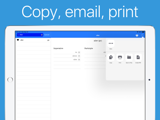 French Verb Conjugator iPad screenshot 3 - Education app