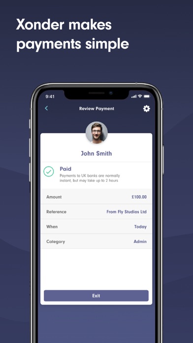 Xonder Business Account Screenshot