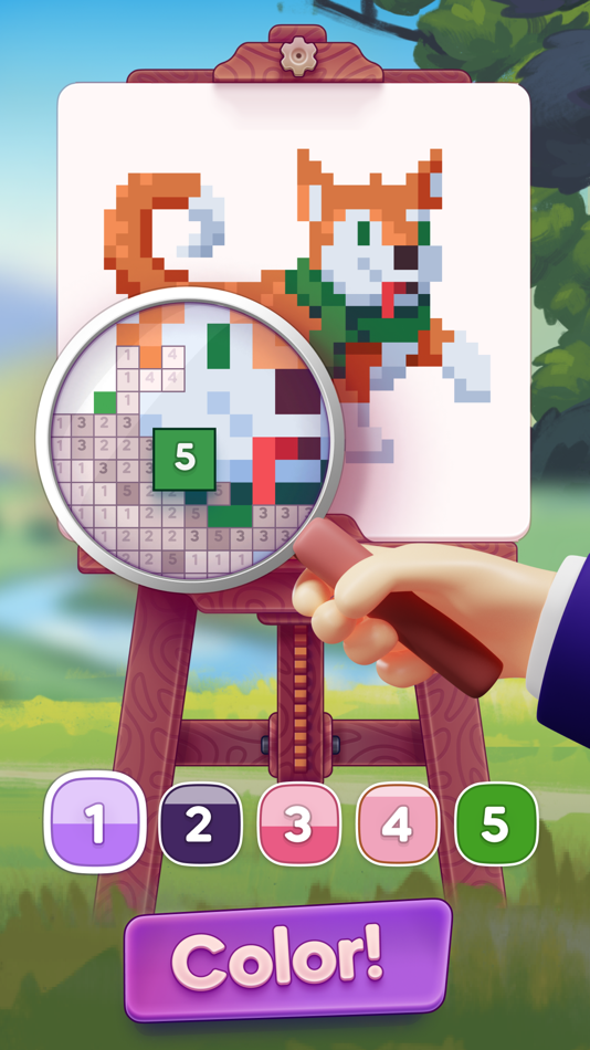 #1. Pixelwoods: Coloring by pixel (iOS) 来自: BERESNEV s.r.o.