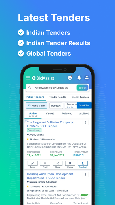 BidAssist - Search Govt Tender Screenshot