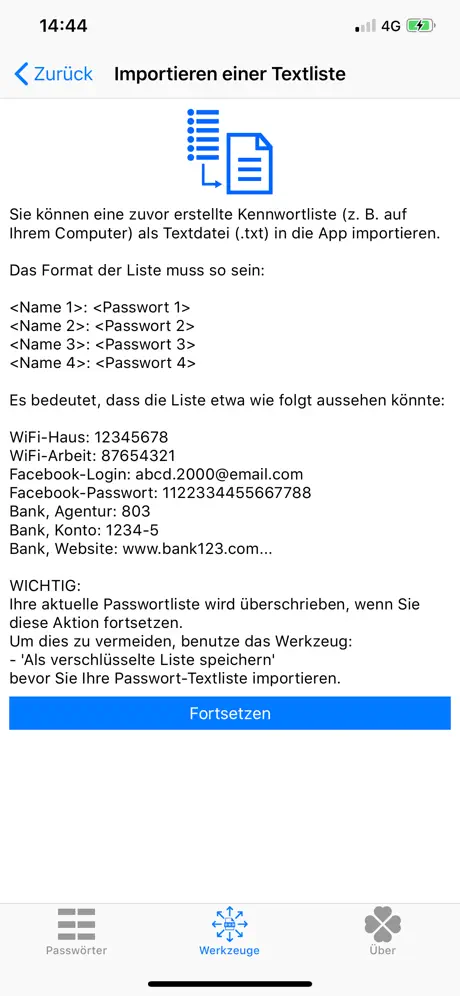 *Passwörter* Kopieren&Einfügen