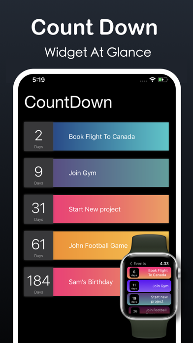 Screenshot #3 pour CountDown Widget - Pro wedges