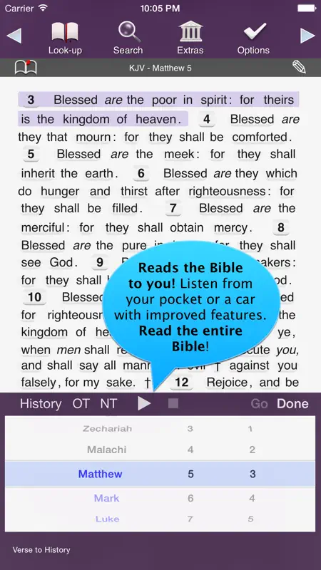 Touch Bible: KJV+ Concordance screenshot 1 of 4