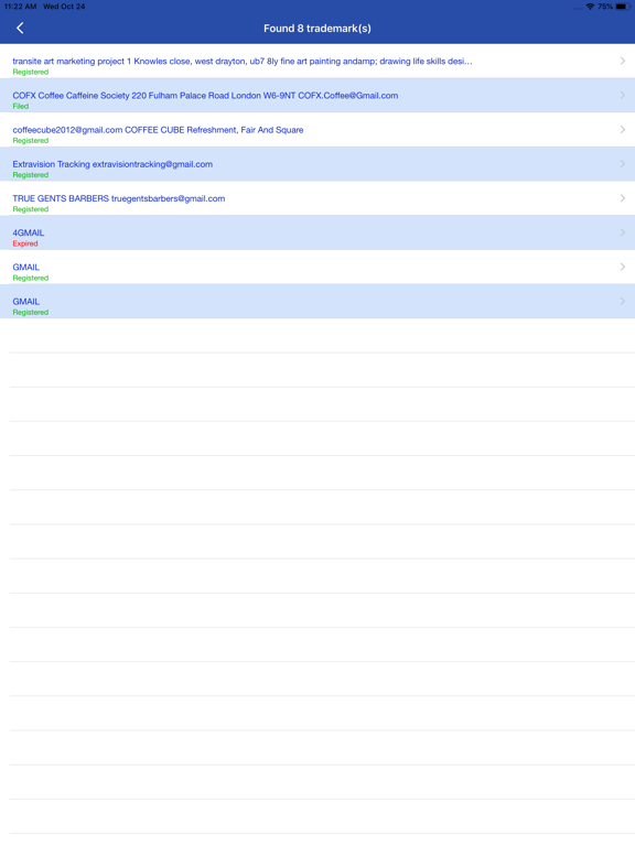 UK Trademark Search Tool iPad screenshot