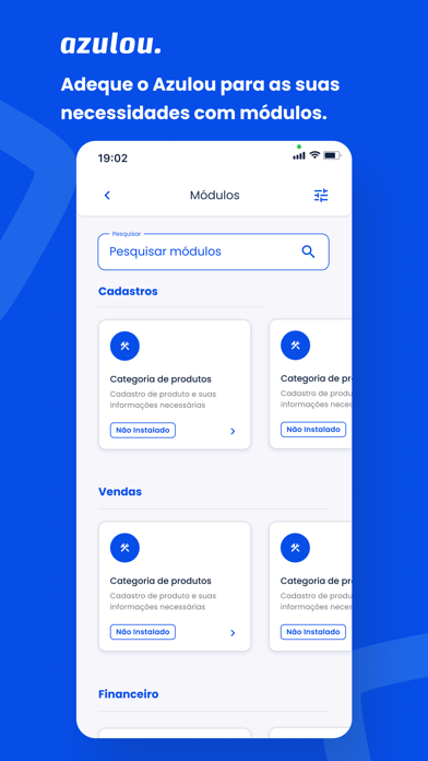 Azulou - Agenda, Vendas e Site Screenshot
