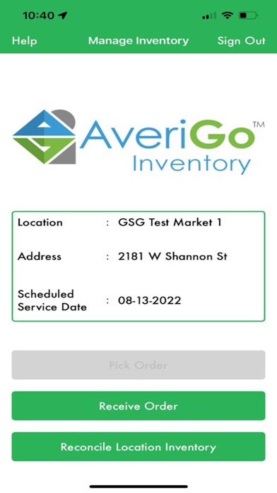 AveriGo Inventory Screenshot