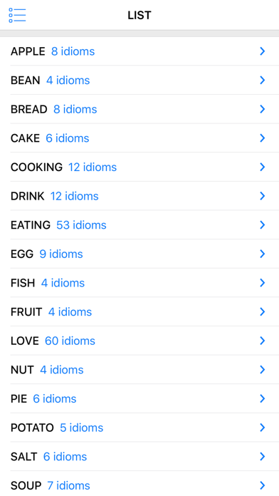 Love & Food idioms Screenshot