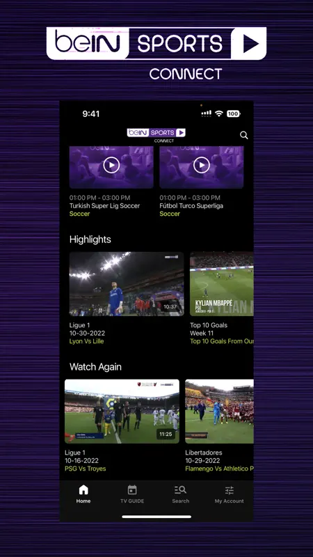 beIN SPORTS CONNECT screenshot 2 of 3