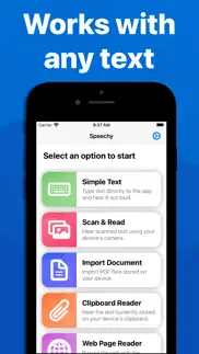 speechy text to speech reader iphone screenshot 3