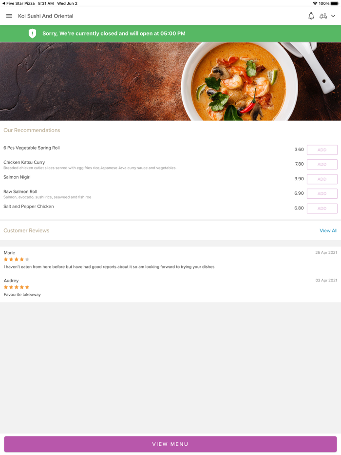 Koi Sushi And Oriental Worsley