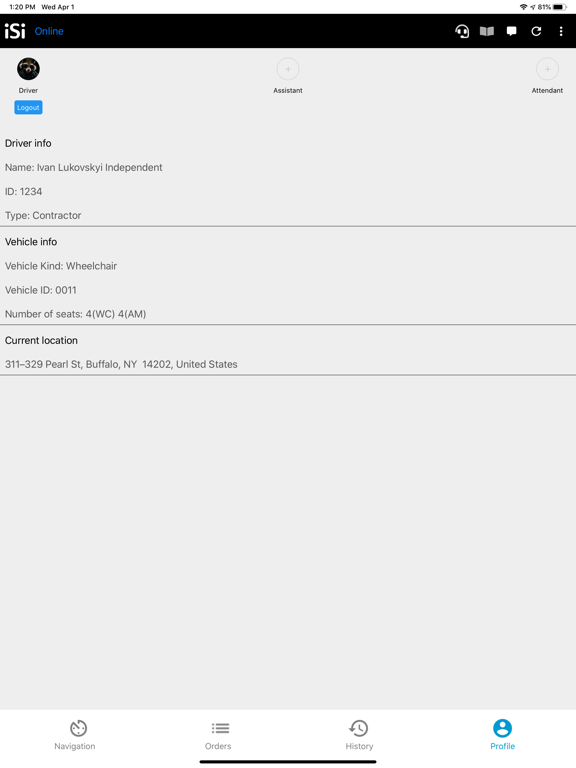 iSi Driver App iPad screenshot 7 - Navigation app