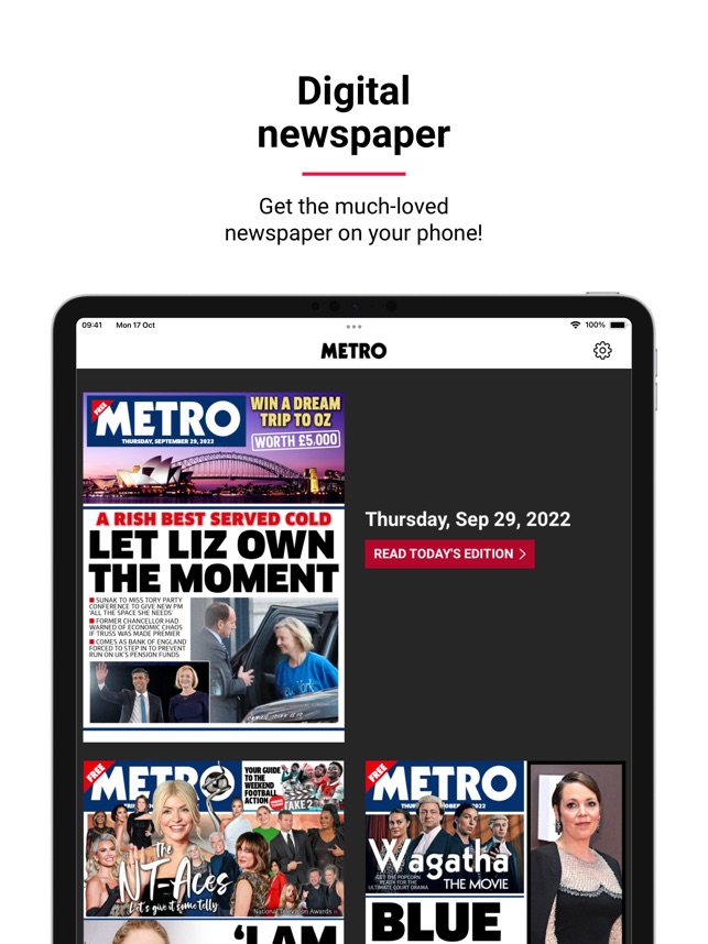 Metro: World and UK news app App Store'da