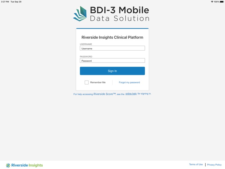 BDI-3 Mobile Data Solution