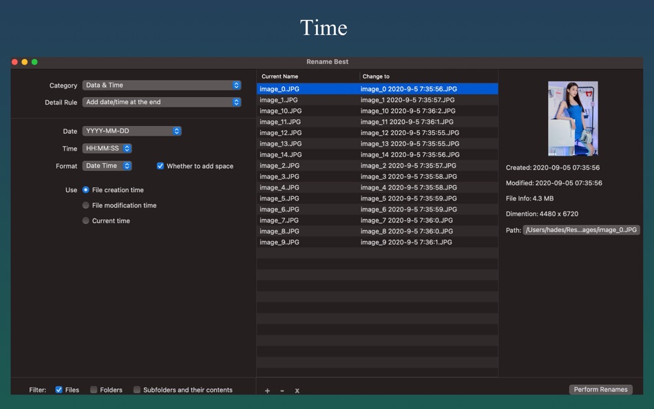 #4. RenameBest: Rename in Batch (macOS) 게시자: 崴 杨