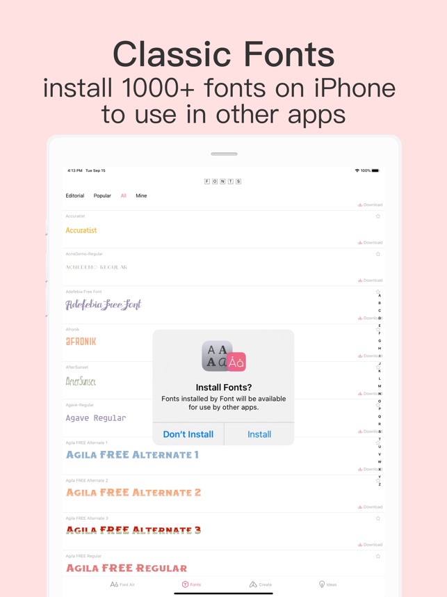 Fonts for iPhones on the App Store