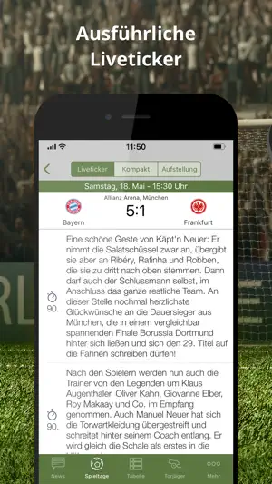 Pocket Liga - Fussball Live screenshot 3