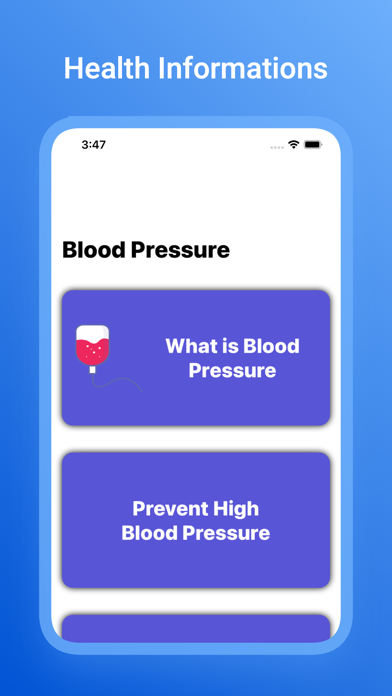 Blood Pressure App & Log Screenshot