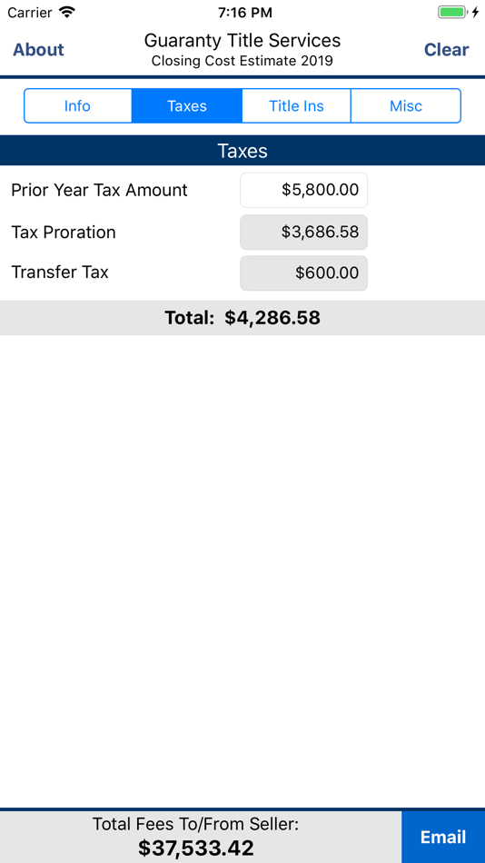 #2. Guaranty Closing Cost Estimate (iOS) 由: Big Fish Software