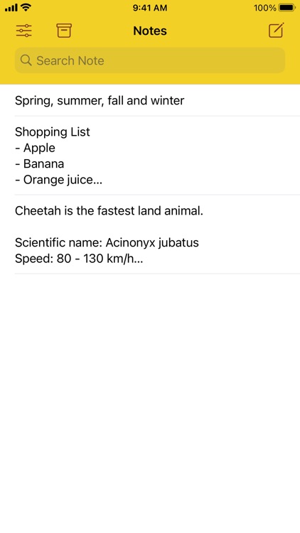 Cheetah Note