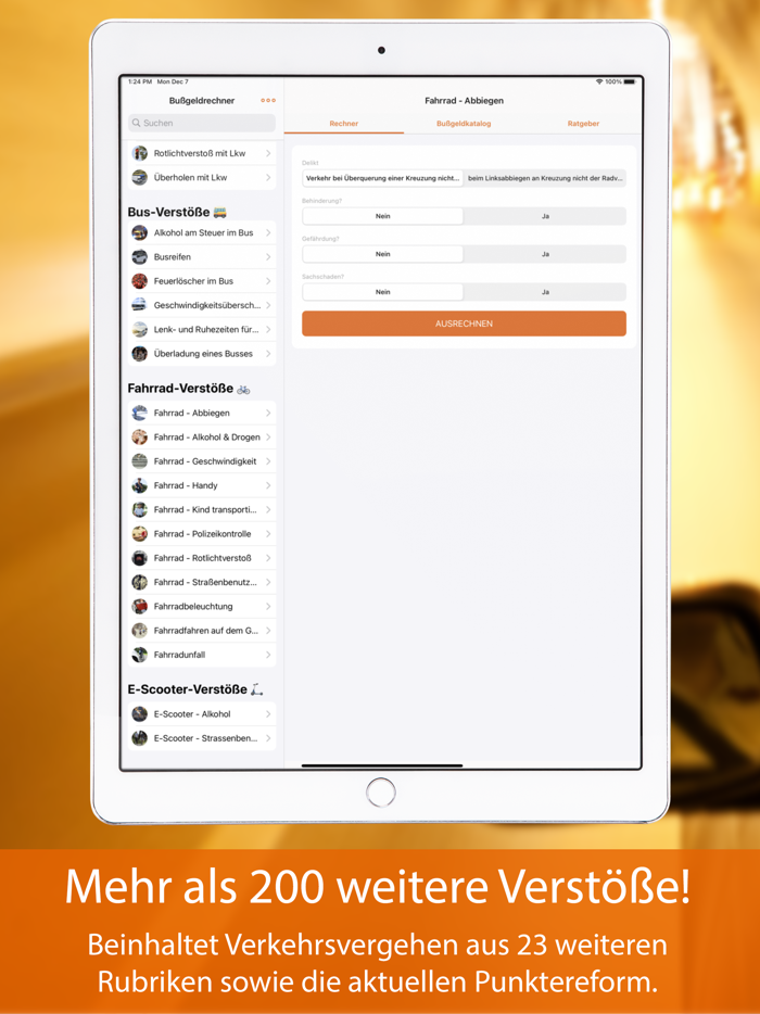 Bußgeldrechner 2023