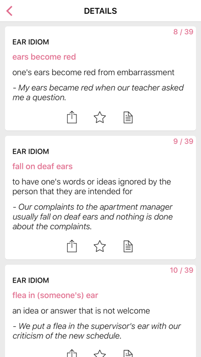 Sports Body idioms in English Screenshot