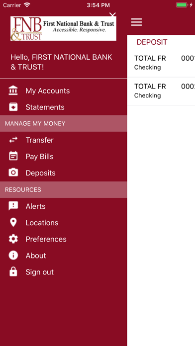 FNB&T Mobile Screenshot