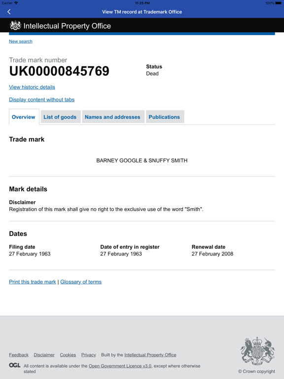 UK Trademark Search Tool screenshot 4