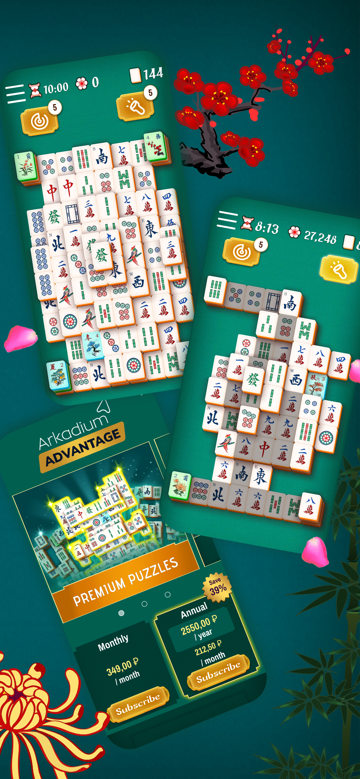 Classic Majong Solitaire Game