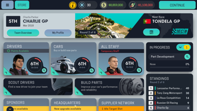 screenshot of Motorsport Manager Mobile 3 9