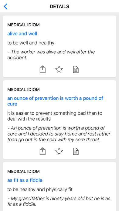 Body & Medical idioms screenshot