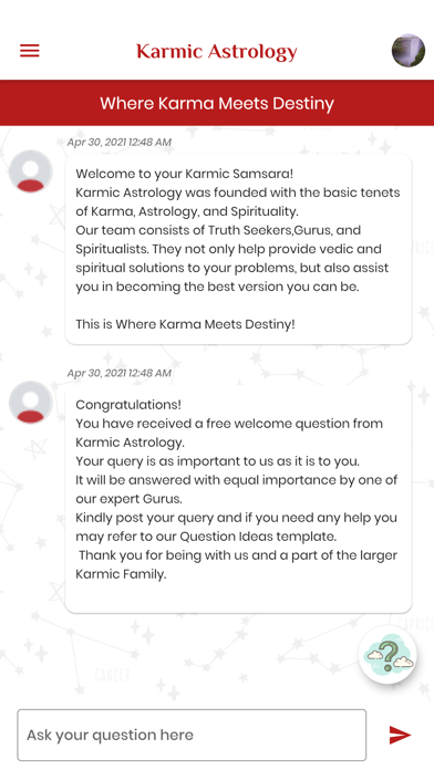 Karmic Astrology & Horoscope Screenshot