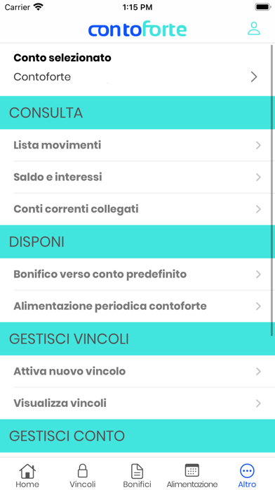 Contoforte Mobile Screenshot