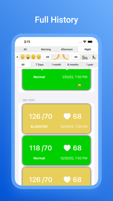 Blood Pressure App & Log Screenshot