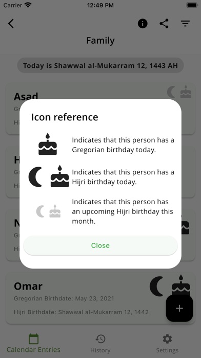 Hijri Calendar App Screenshot