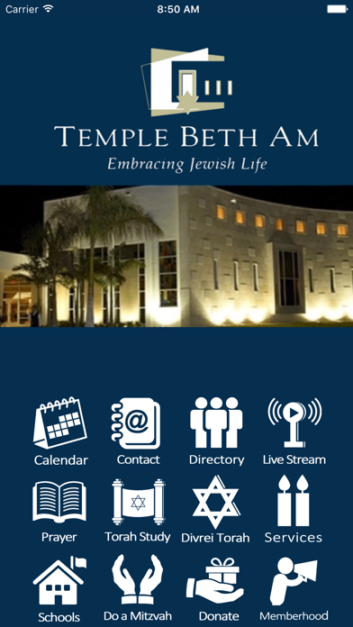 Temple Beth Am Miami TBAM.org Screenshot