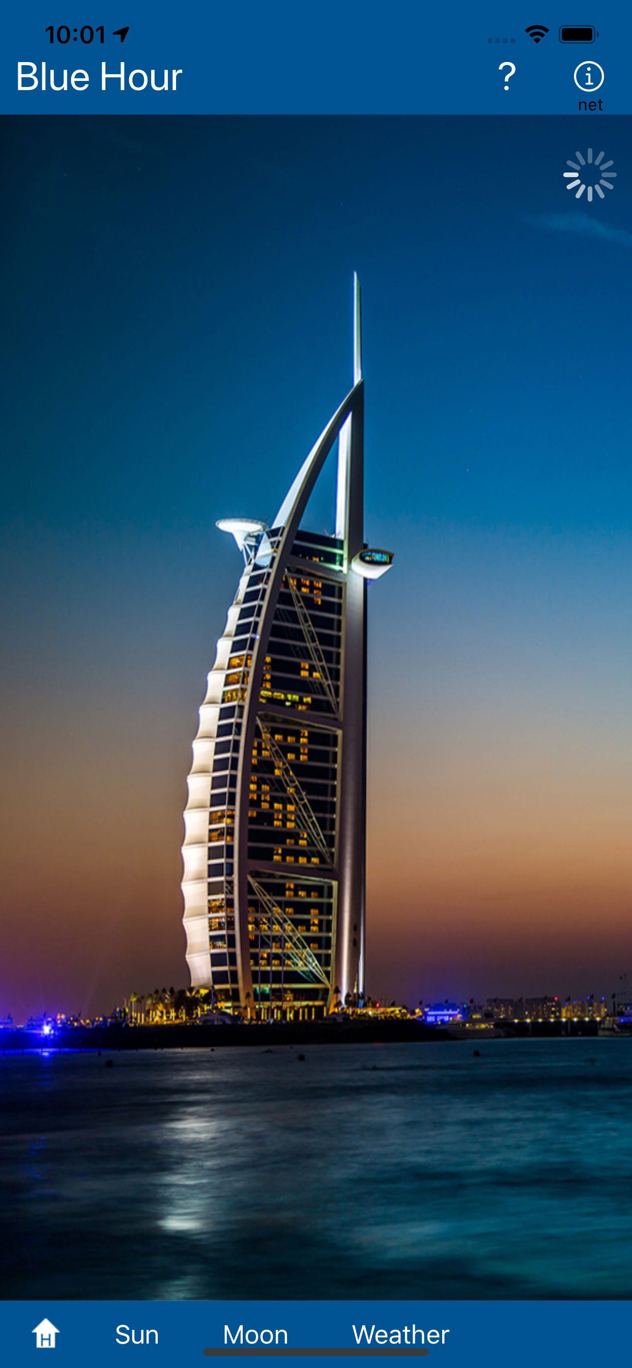 Blue Hour, Sun, Moon, Weather