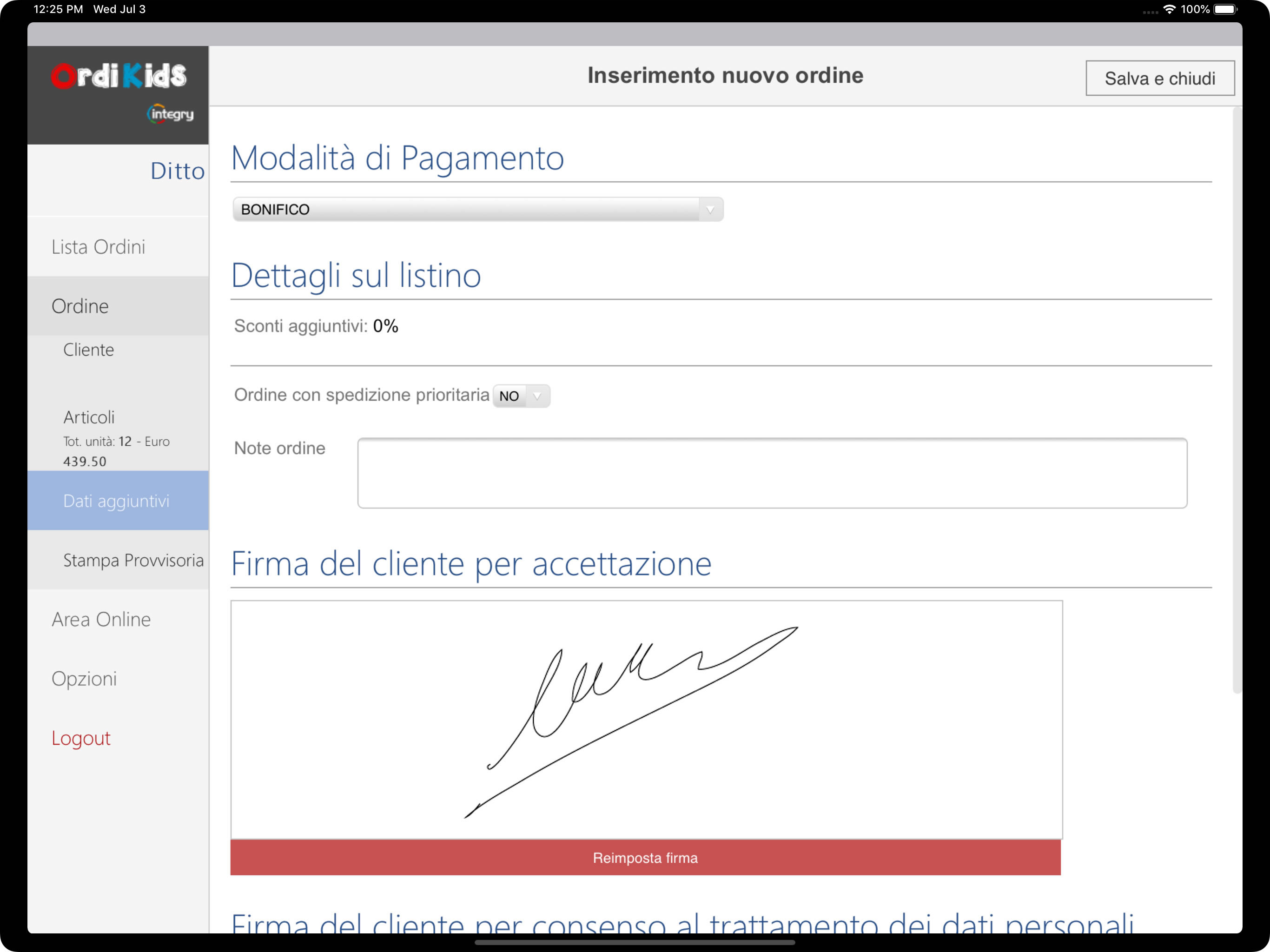 OrdiKids - Raccolta Ordini screenshot 10