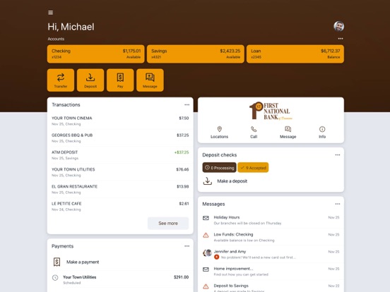 FNB Dennison iPad screenshot 1 - Finance app