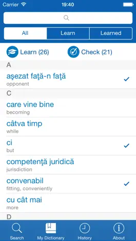 Game screenshot Romanian−English dictionary hack
