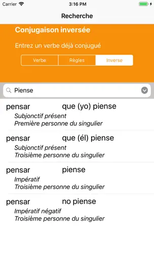 Screenshot von El Conjugador auf dem iPhone 7