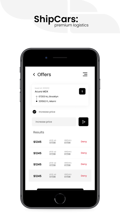 ShipCars: premium logistics Screenshot