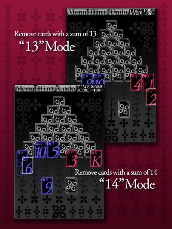Pyramid (solitaire) iPad screenshot
