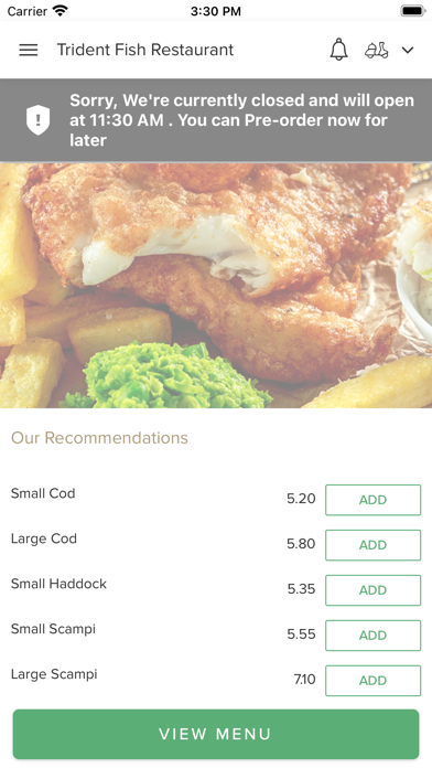 Trident Fish Restaurant Screenshot